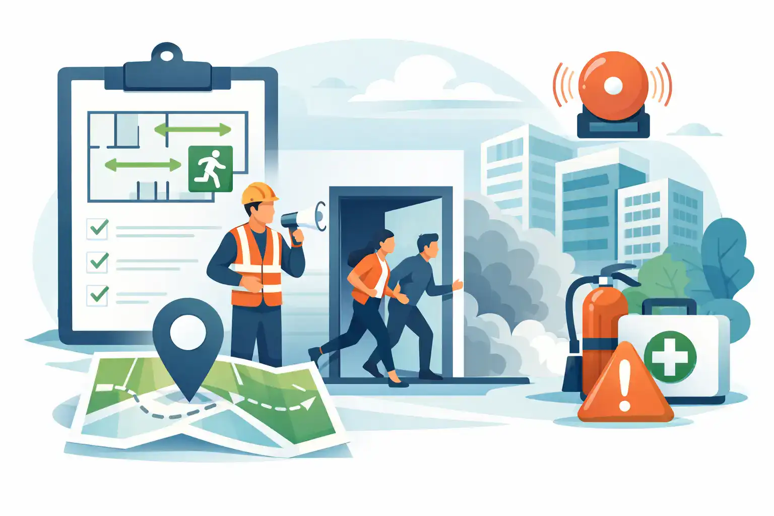 خطة اخلاء معتمدة للمنشآت - المتطلبات والخطوات