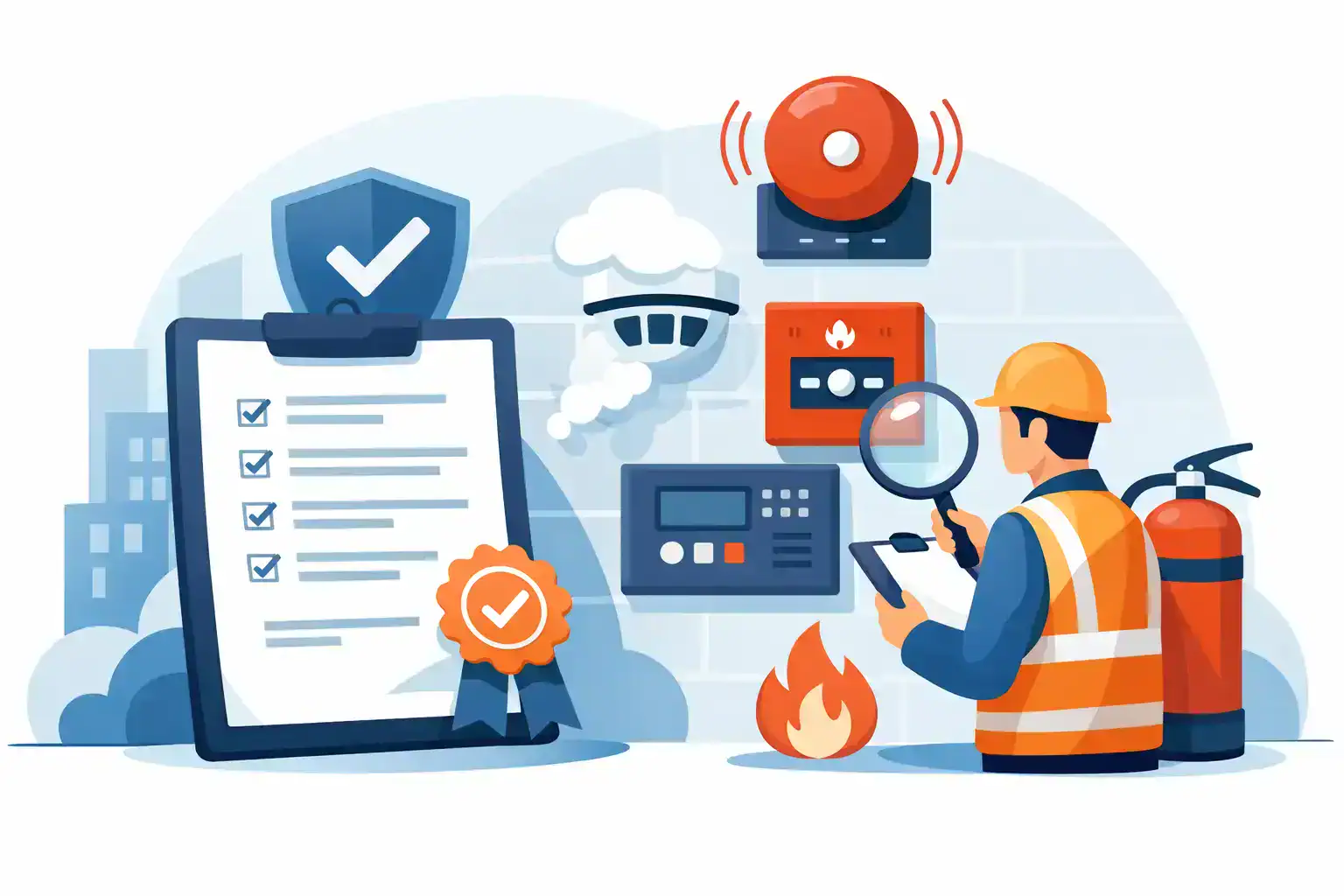 شهادة تركيب نظام انذار حريق ومتطلبات اعتمادها