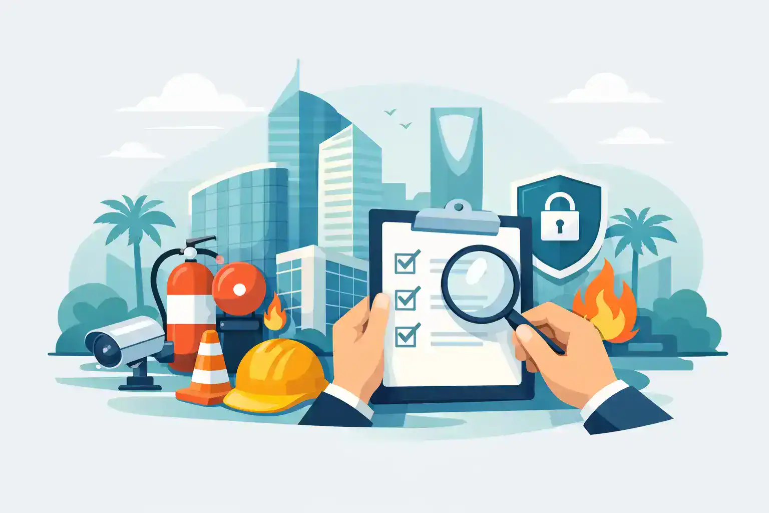 متطلبات السلامة للمباني التجارية في السعودية