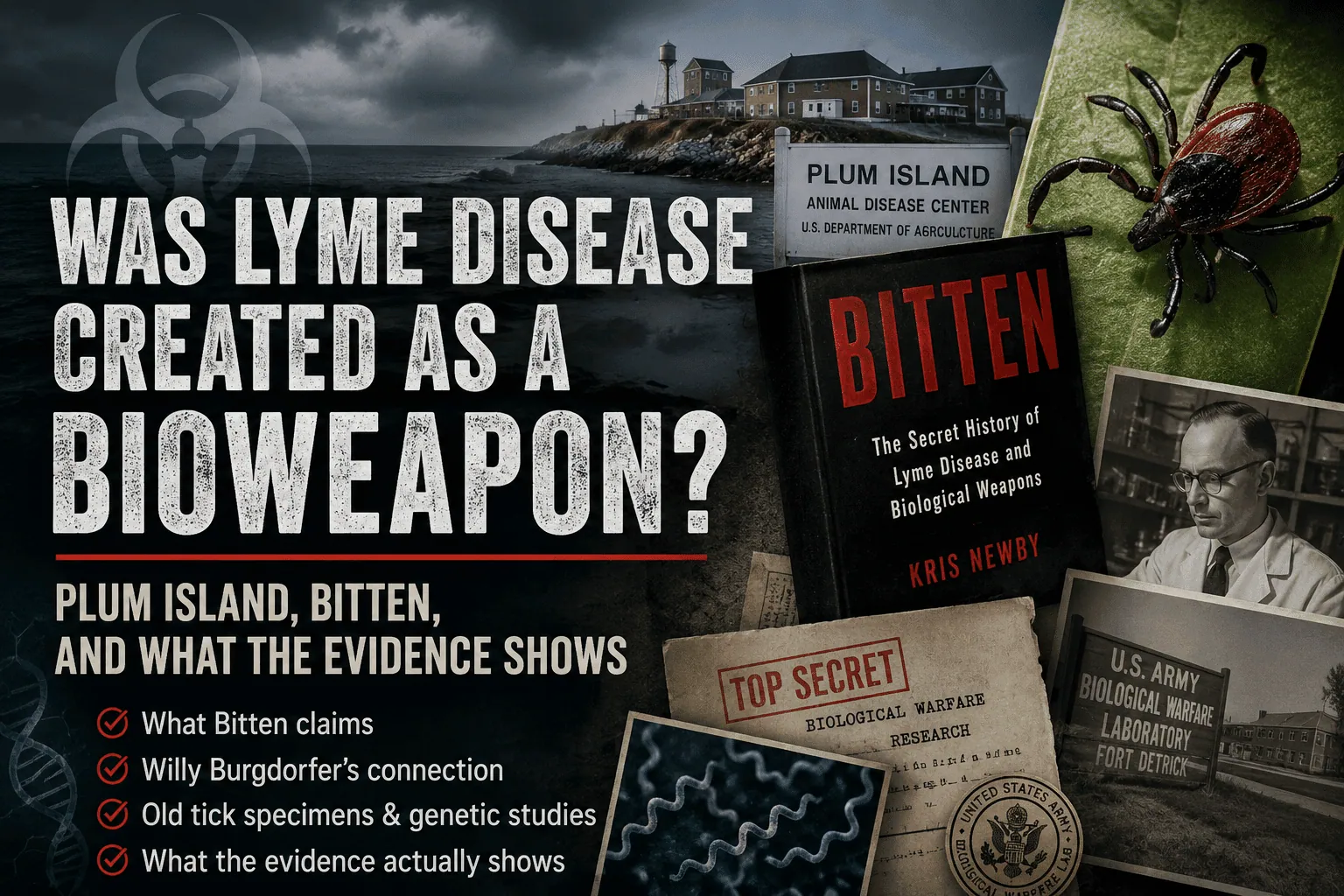 Lyme disease bioweapon article about Plum Island, Bitten, ticks, and Borrelia evidence