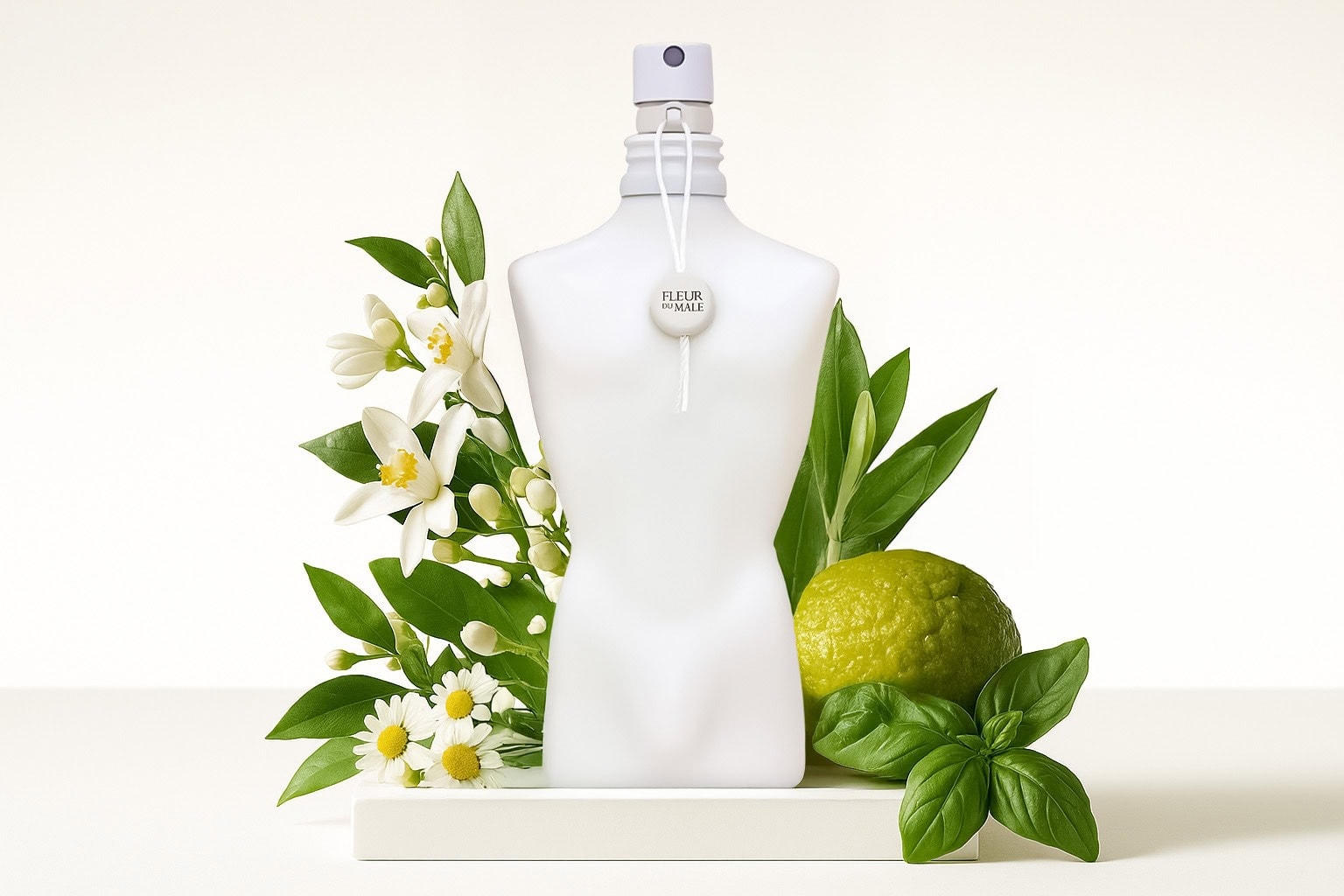 Jean Paul Gaultier Fleur du Mâle Eau de Toilette with notes of orange blossom, petitgrain, and chamomile