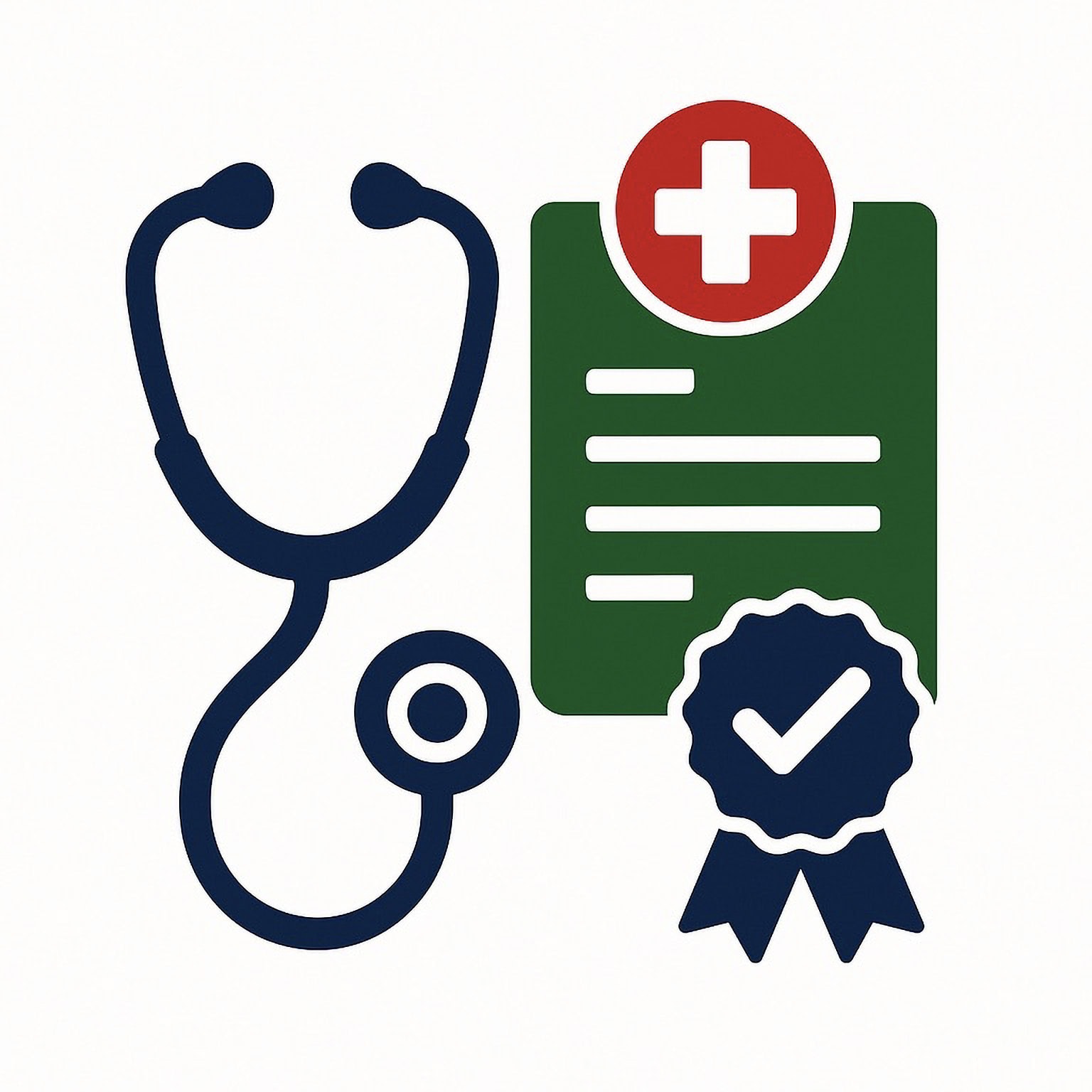 Icon of Stethoscope and medical chart