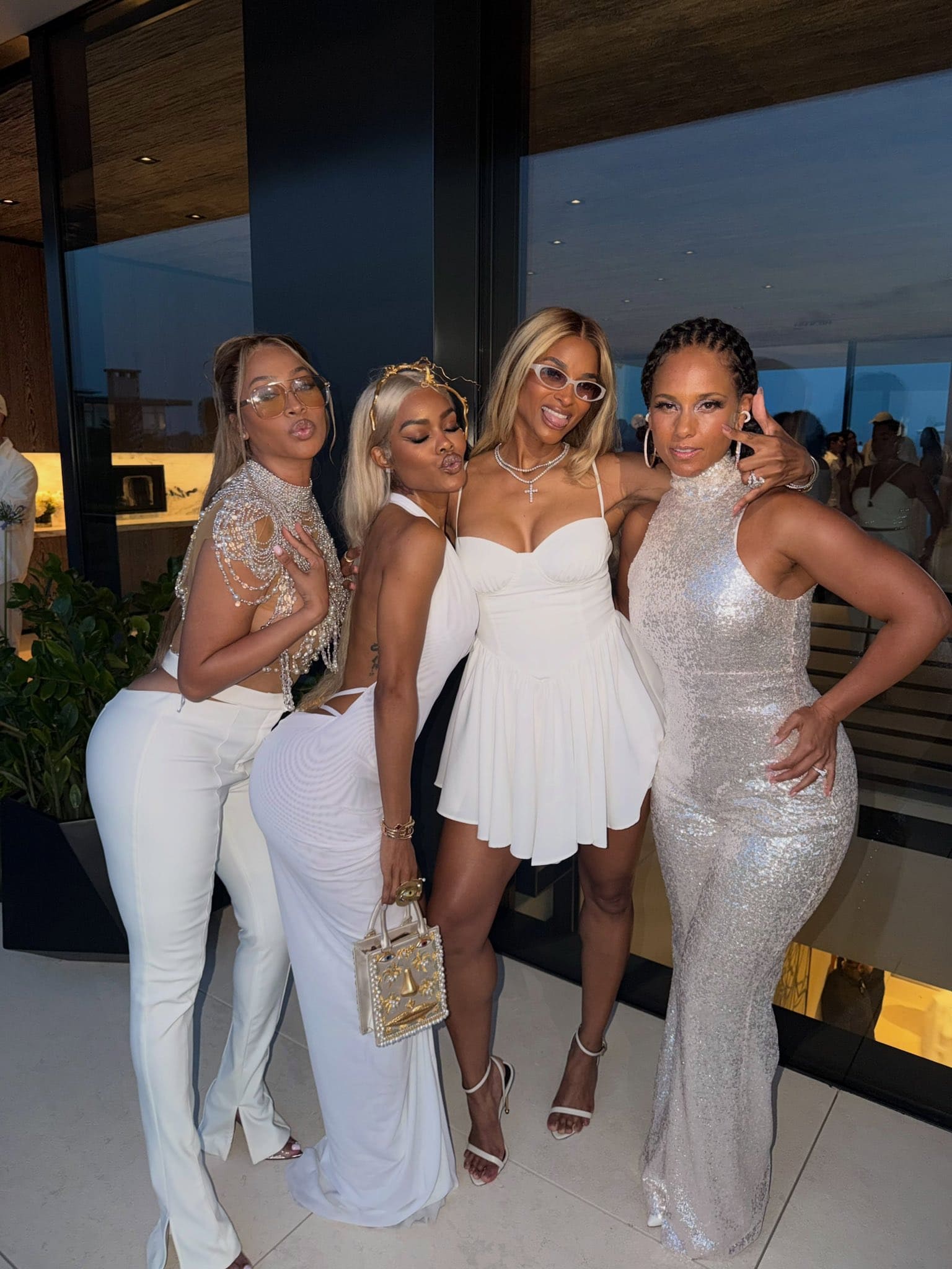 Ciara, Alicia Keys, La La & Teyana Taylor at the All White Party 🤍