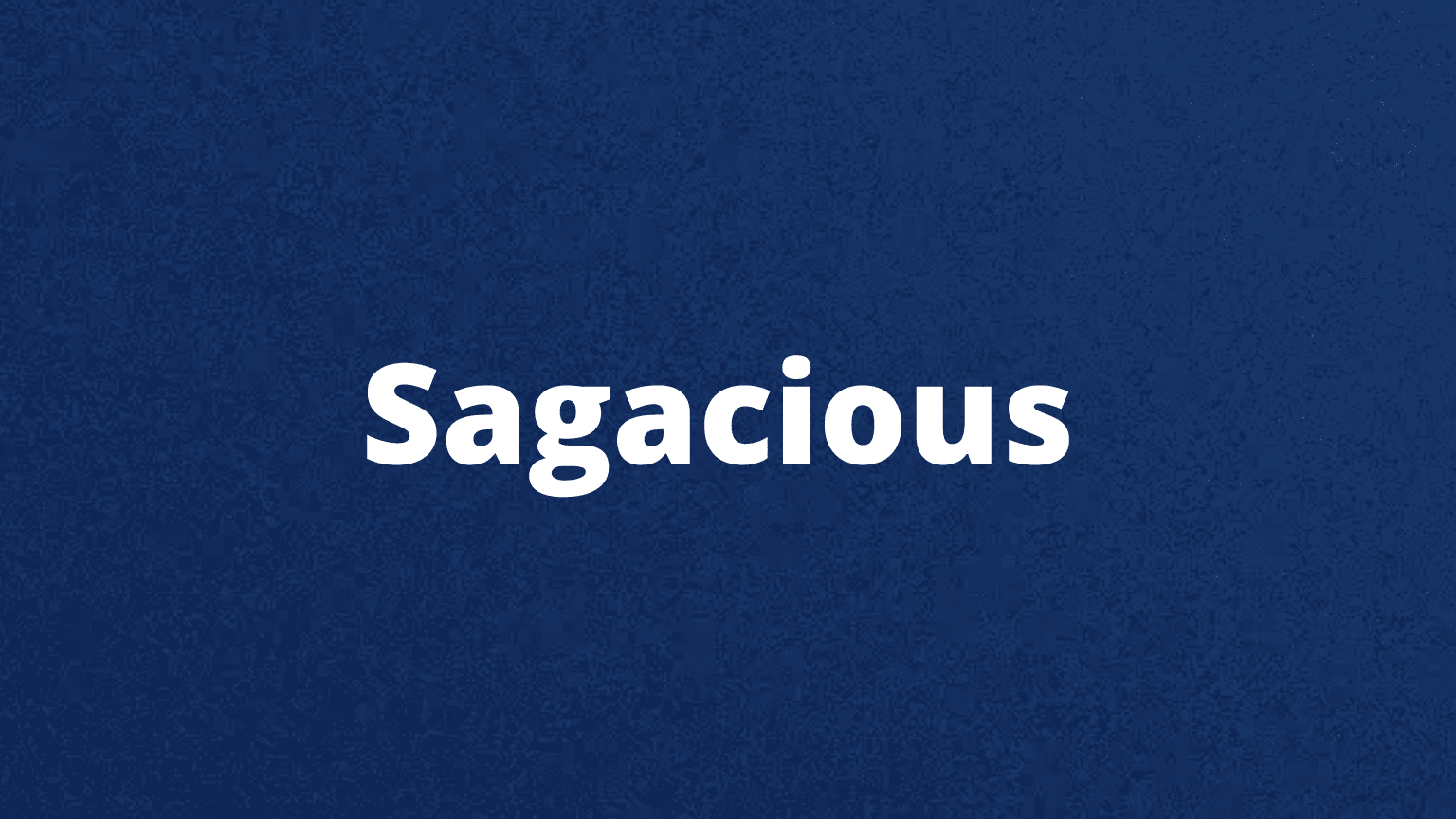 Word sagacious and its meaning