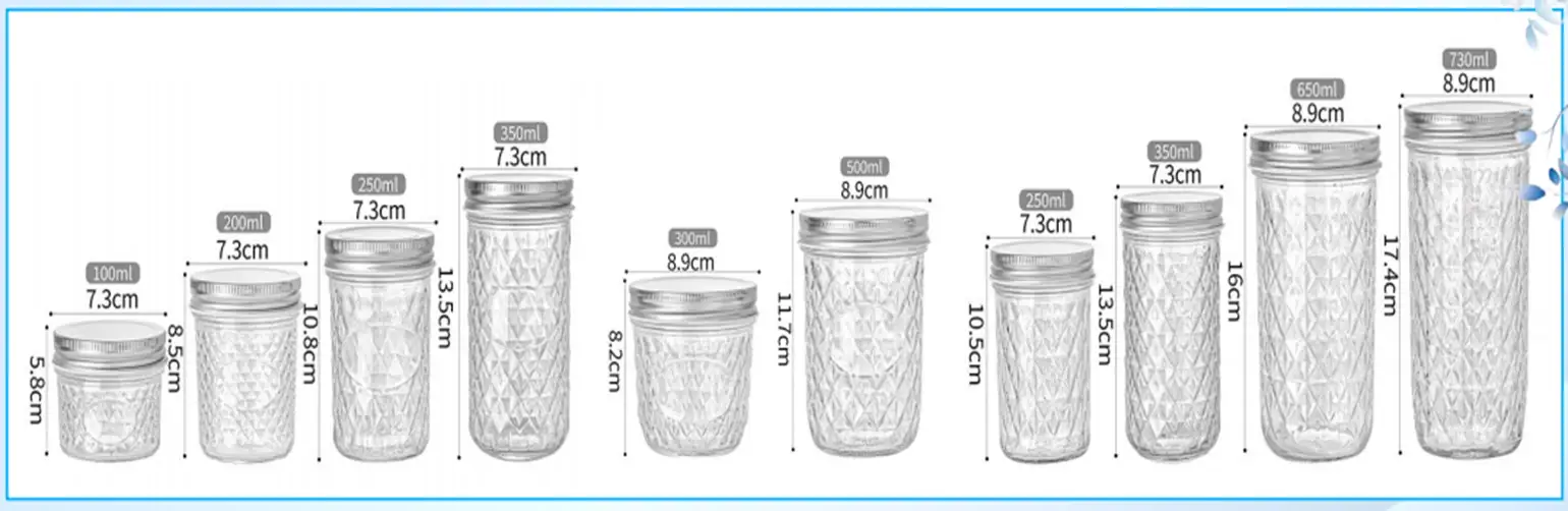 Barattolo per bevande in vetro con tappo ermetico per succhi o prodotti pronti da bere, compatibile con linee di riempimento commerciali