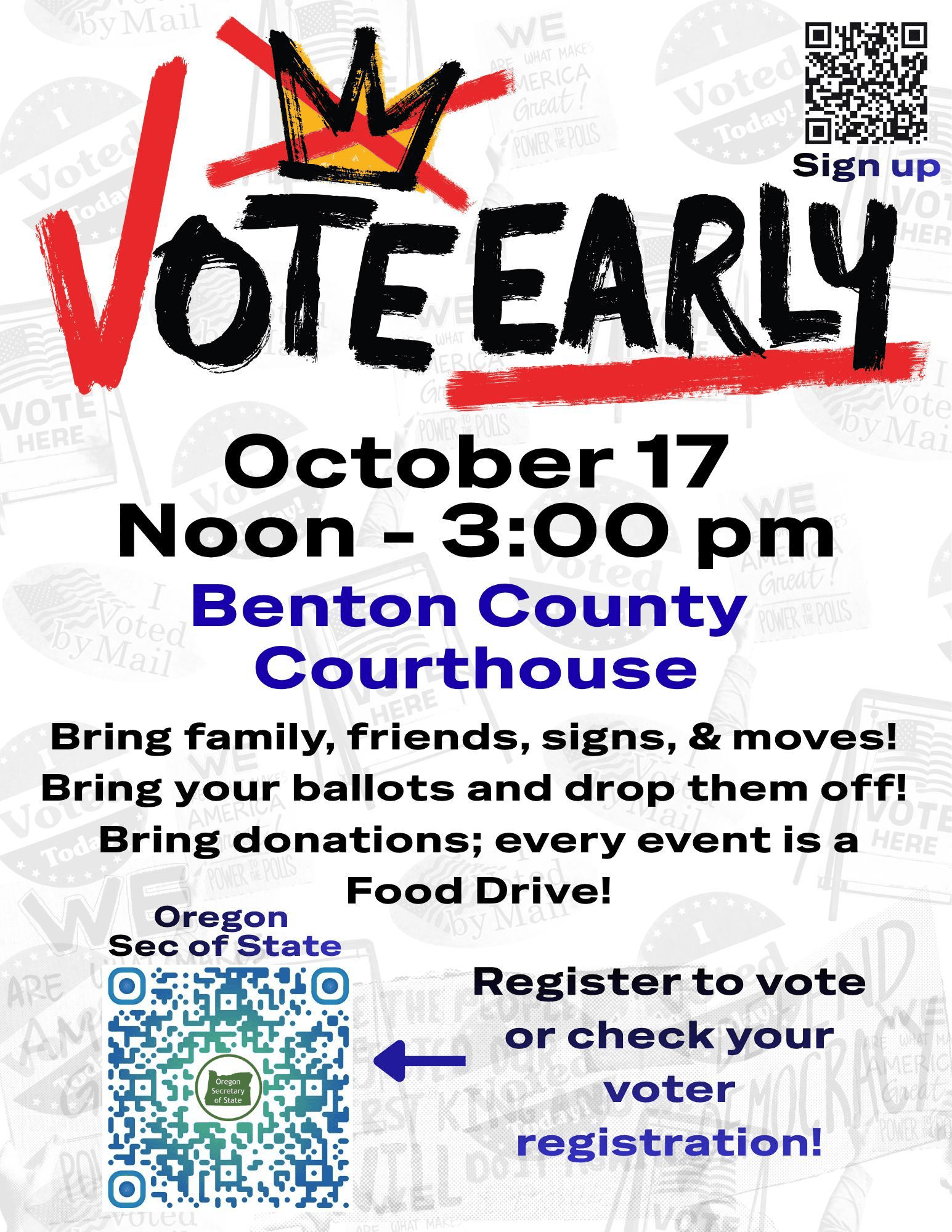 Gather to Write to Voters, 10/18, after service in UUFC Library