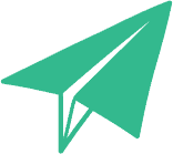 Teal paper airplane icon