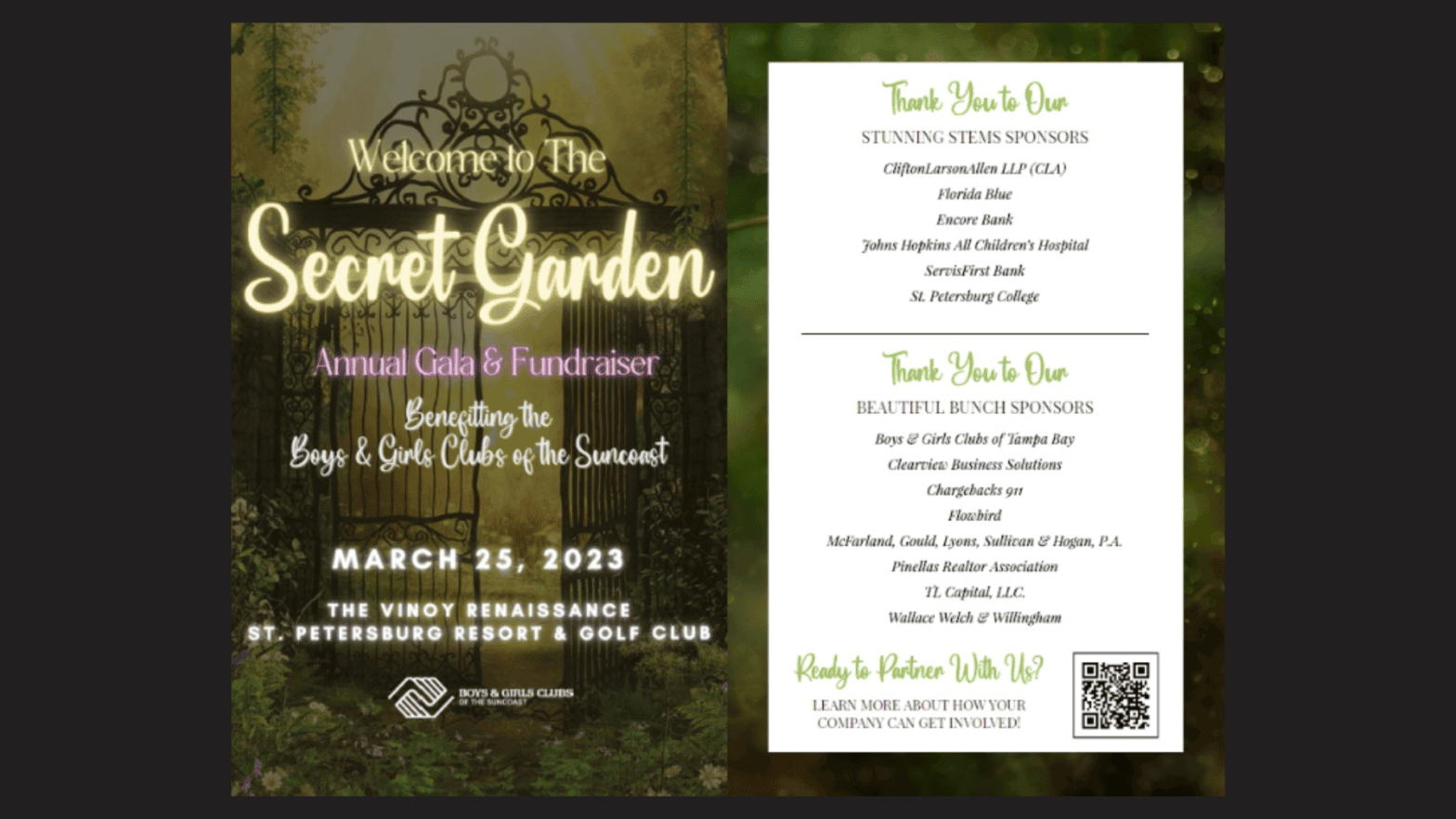 McFarland Gould Secret Garden Gala event