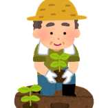 苗を植える人