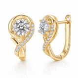 Moissanit Twist Creolen Verlane aus 925 Sterling Silber