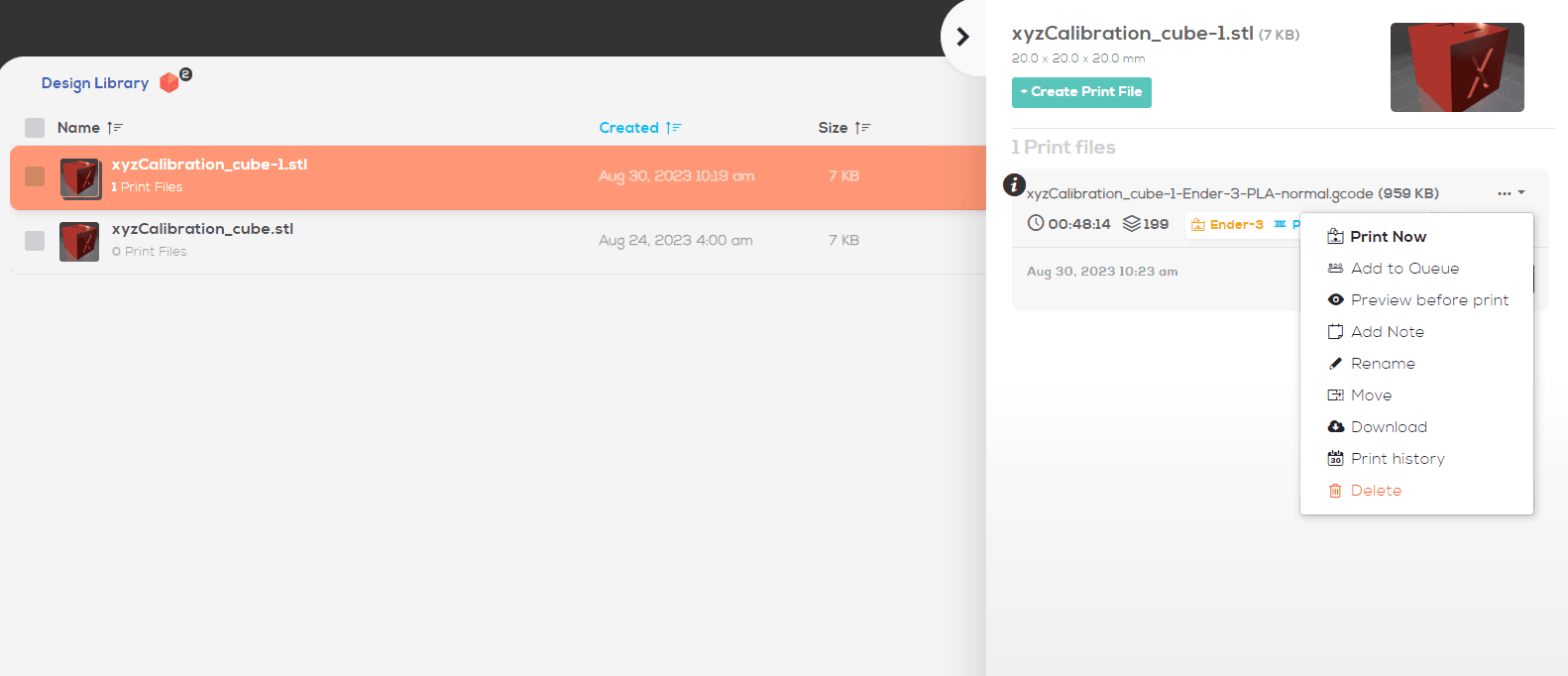 getting gcode file in astroprint