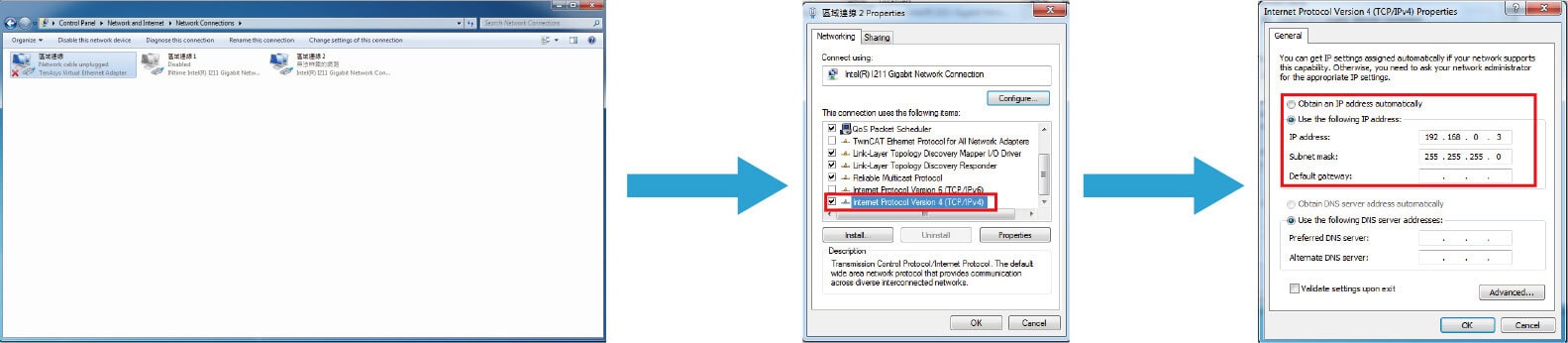 ETH-L132-D1與HostPC之設定_網域設定_HostPC