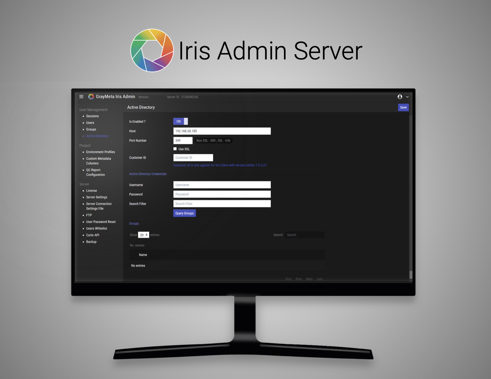 Iris Admin Server software