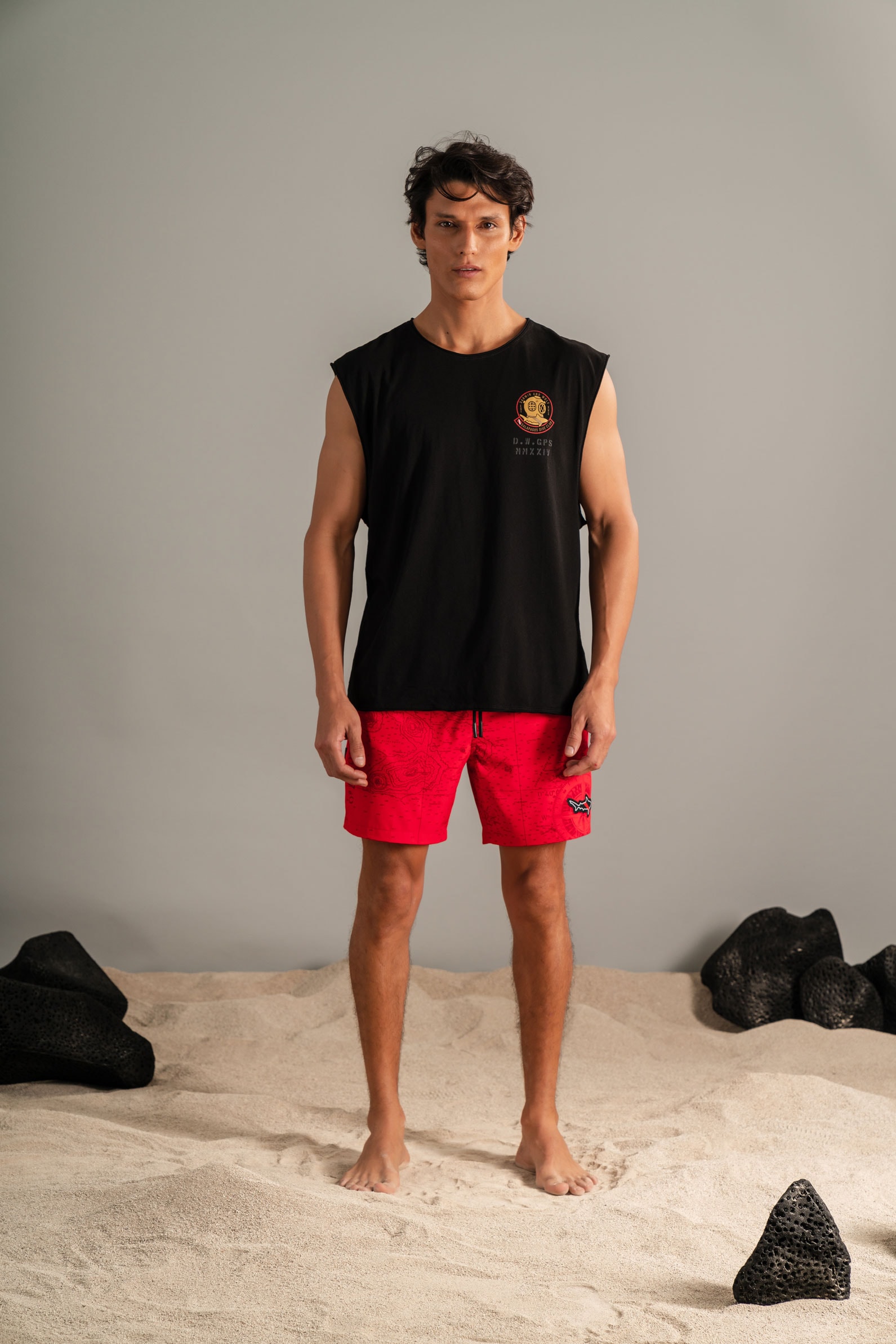 CAMISETA SIN MANGA CLUB BUCEO NEGRO