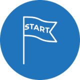 setup start flag icon