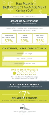 How Much is Bad Project Management Costing You? Project Management Training Infographic Infographic The Cost of Management