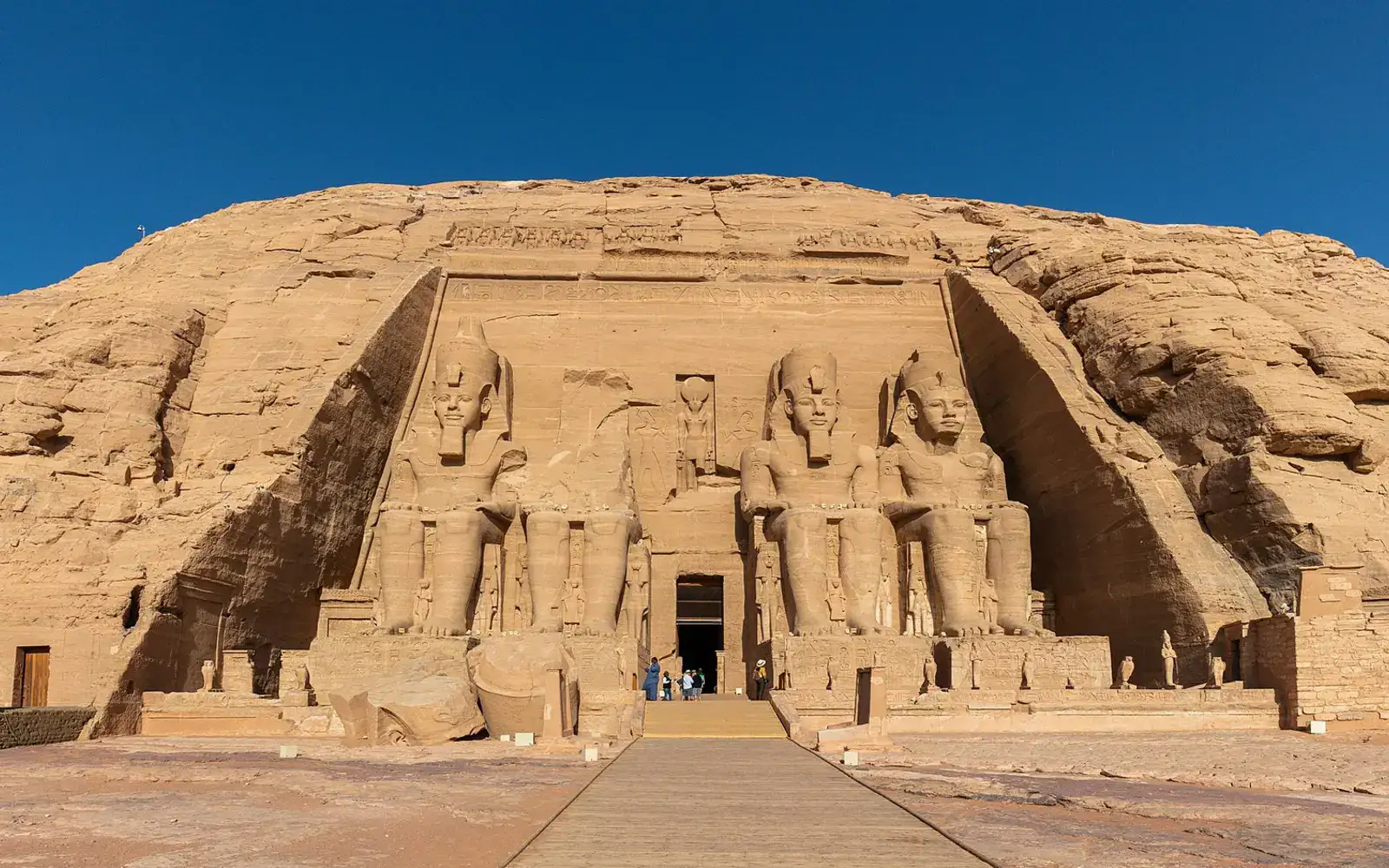 Abu Simbel Temple and the colossal statues of Ramesses II
