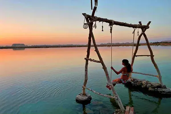 Fatnas Island sunset in Siwa Oasis