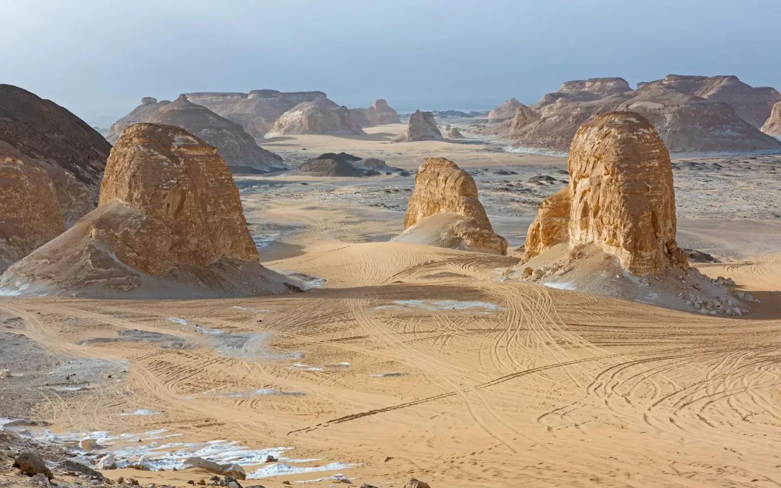 White Desert Egypt landscape on desert tour