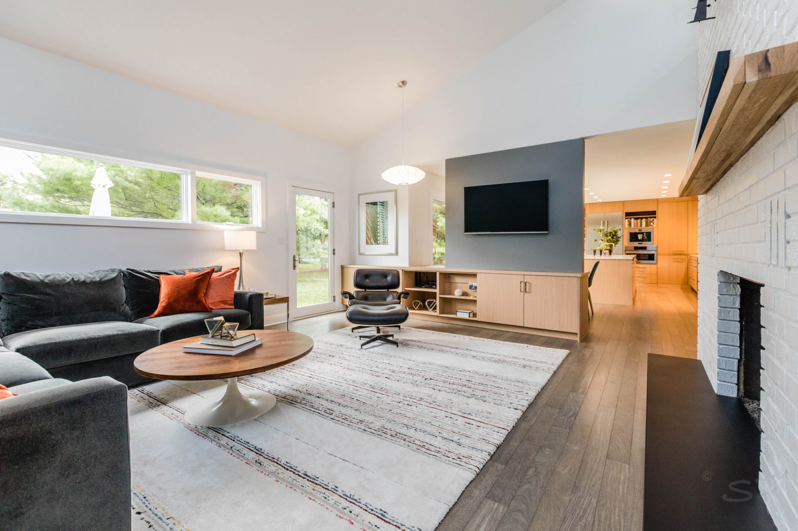 Modernized contemporary home remodel living room