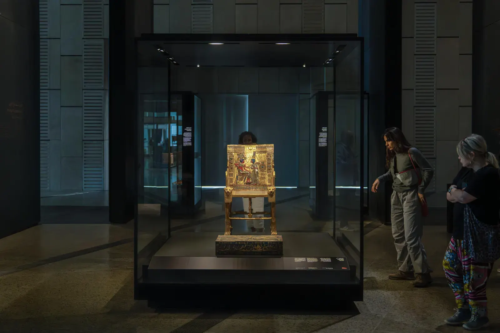 Tutankhamun throne at the Grand Egyptian Museum