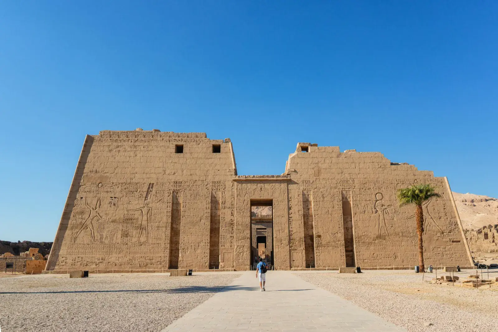 Medinet Habu Temple first pylon on Luxor West Bank