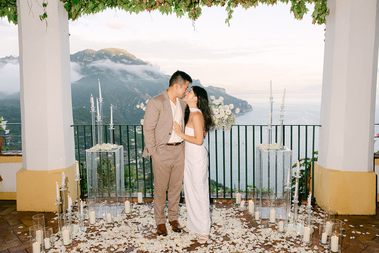 Andrea Gallucci - Destination Wedding Photographer- Amalfi Coast Positano Santorini Barcellona Rome Ravello Paris New York Romantic proposal moment at Palazzo Confalone Ravello