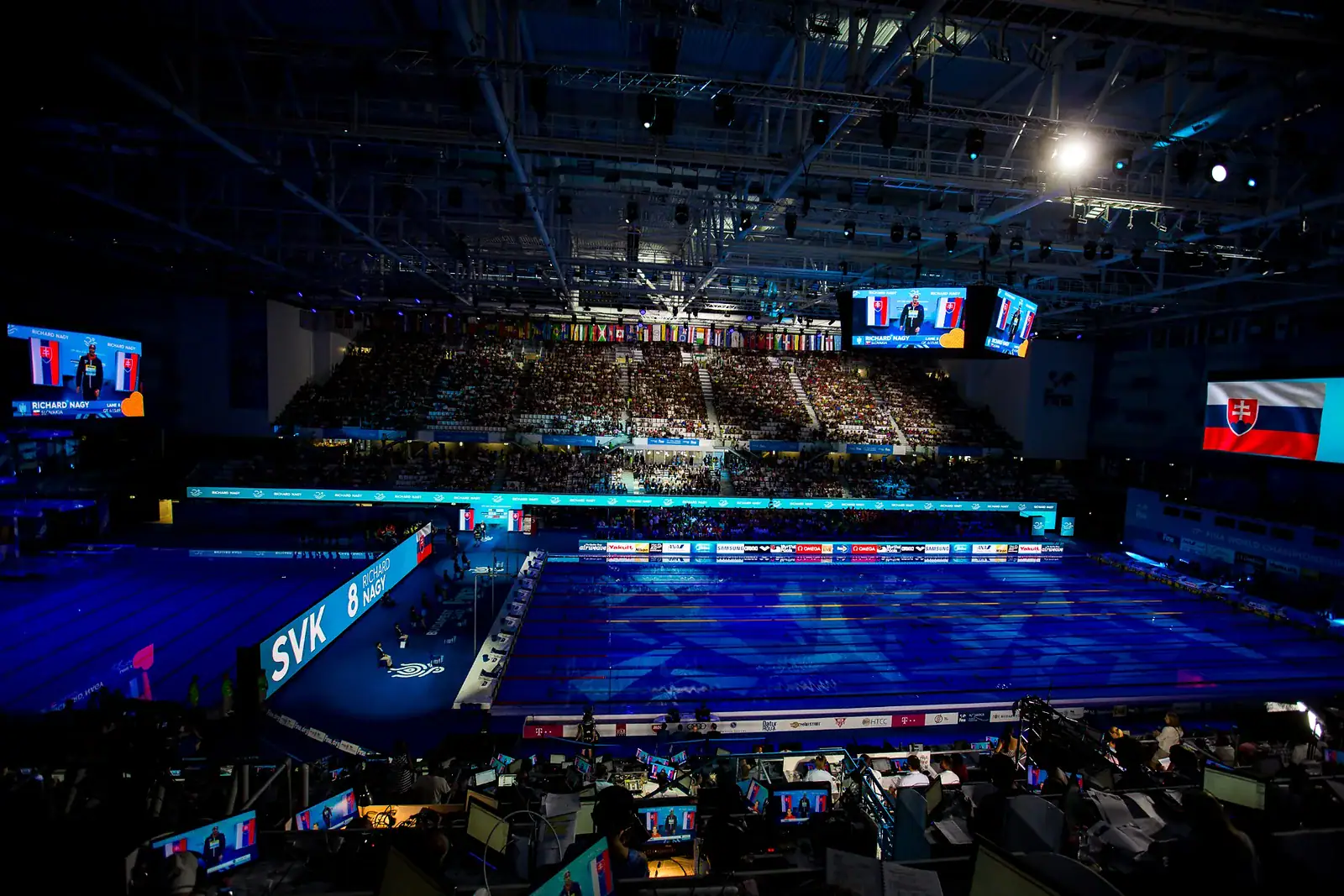 YUCHIP LED display project for the FINA World Championships in Budapest, Hungary