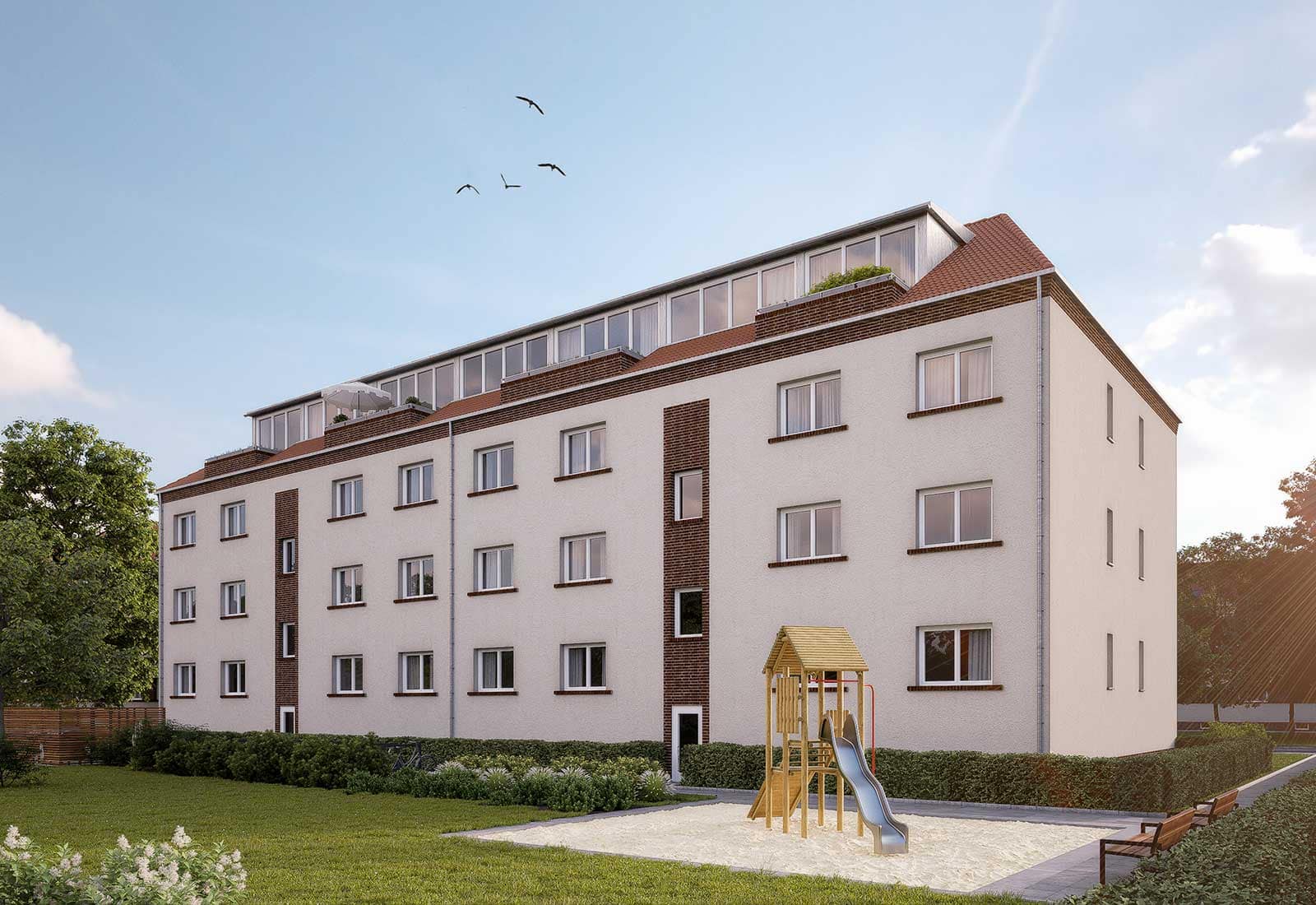 Neubauprojekt Neue Mittelheide Außenvisualisierung