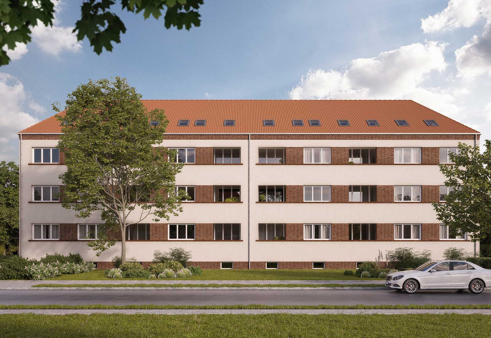 Neubauprojekt Neue Mittelheide Außenvisualisierung