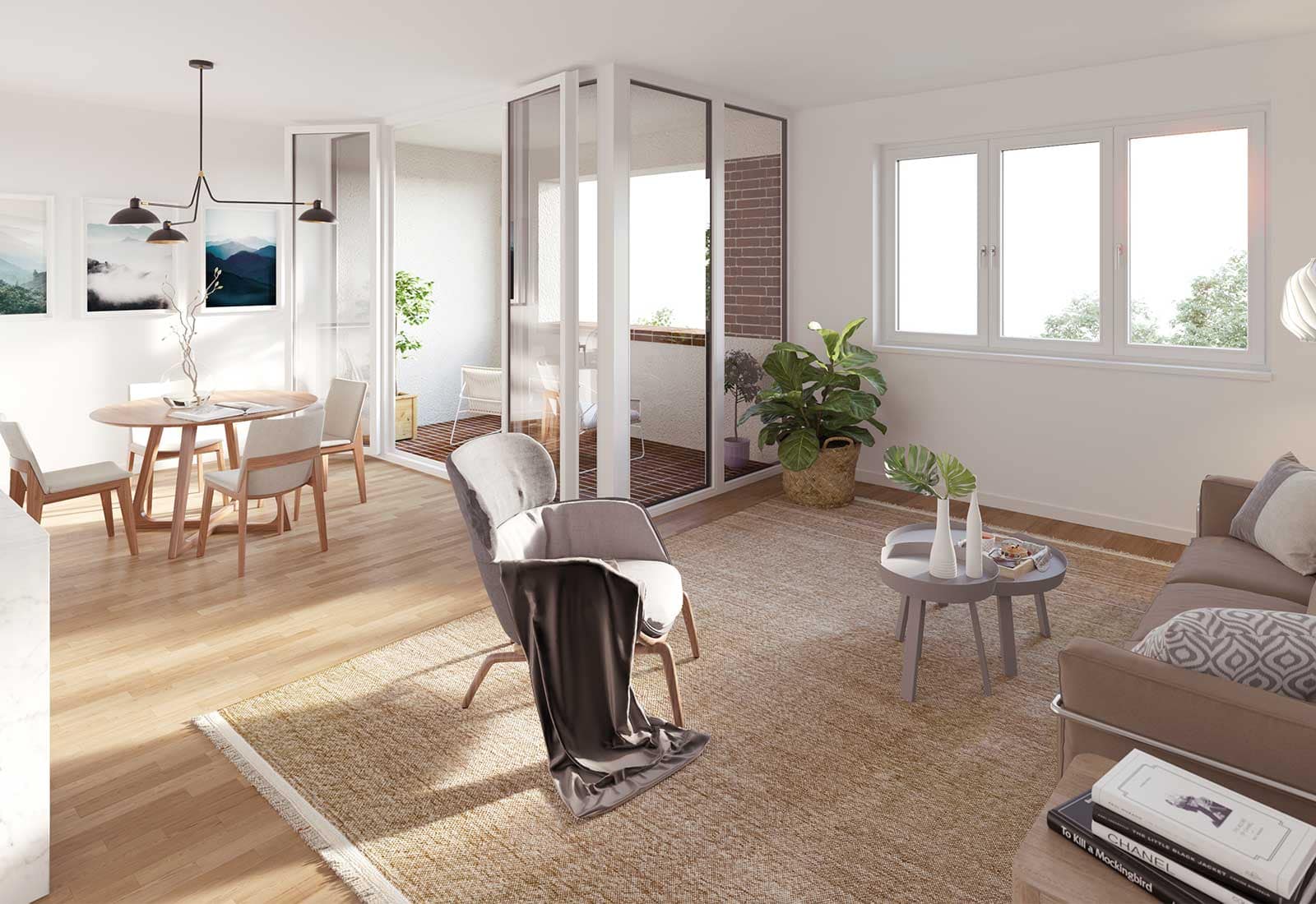 Neubauprojekt Neue Mittelheide Innenvisualisierung