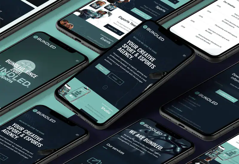 Website van Bundled op telefoons