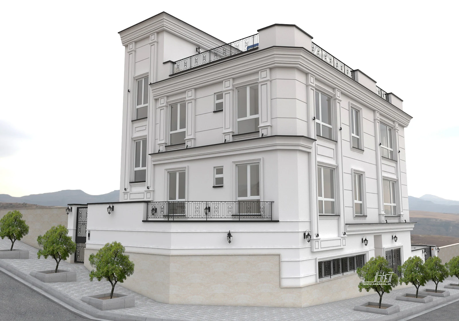 طراحی نما مجتمع مسکونی تهران پردیس سیمان ابزار