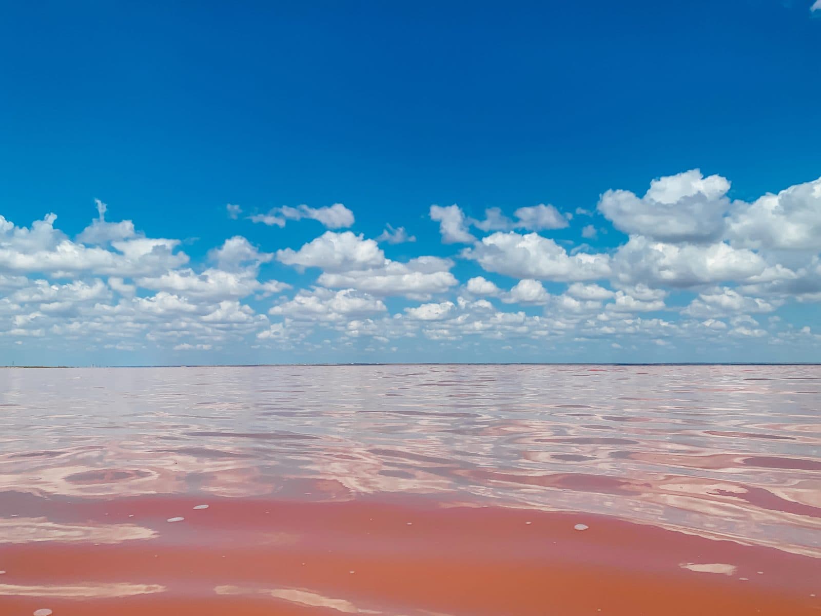 Les eaux roses du lac Retba (lac Rose) au Sénégal