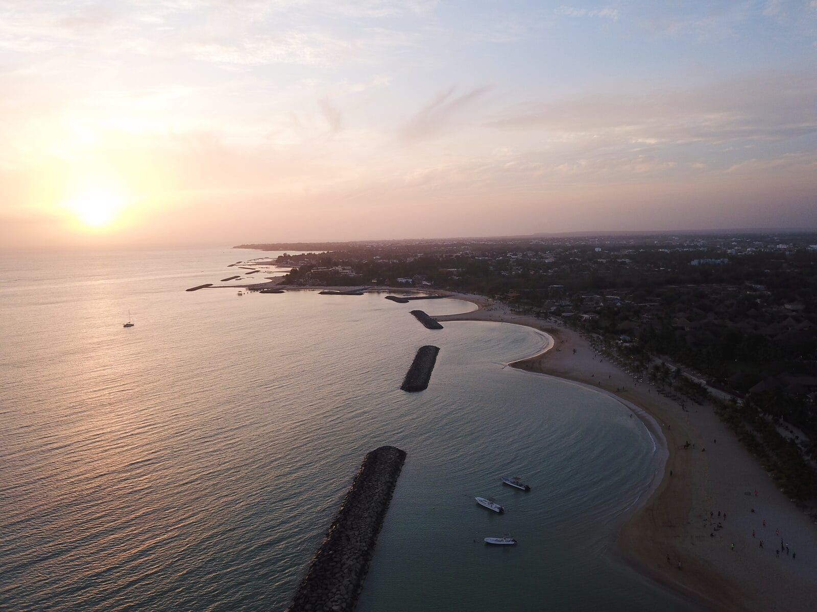 Plage de saly coucher de soleil, Sénégal