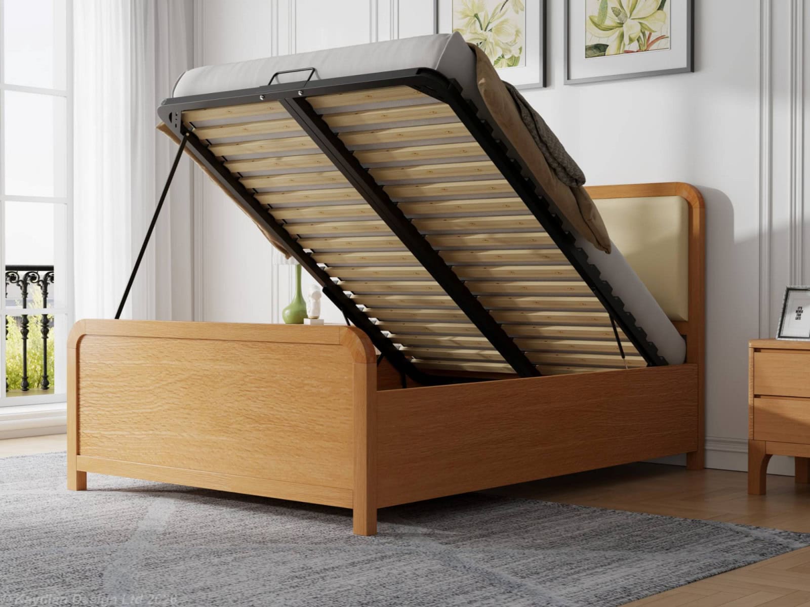 Weardale Ottoman Vanilla Open 1