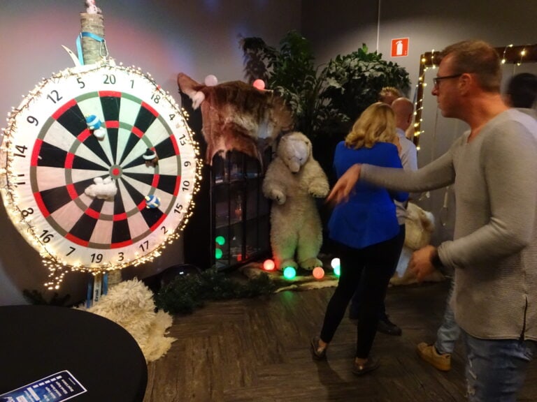 Darts in het winterdecor