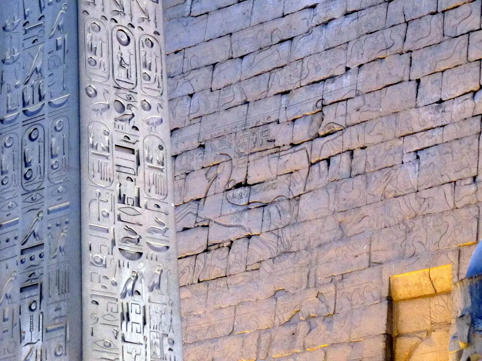 Luxor Temple illuminated beautifully at night