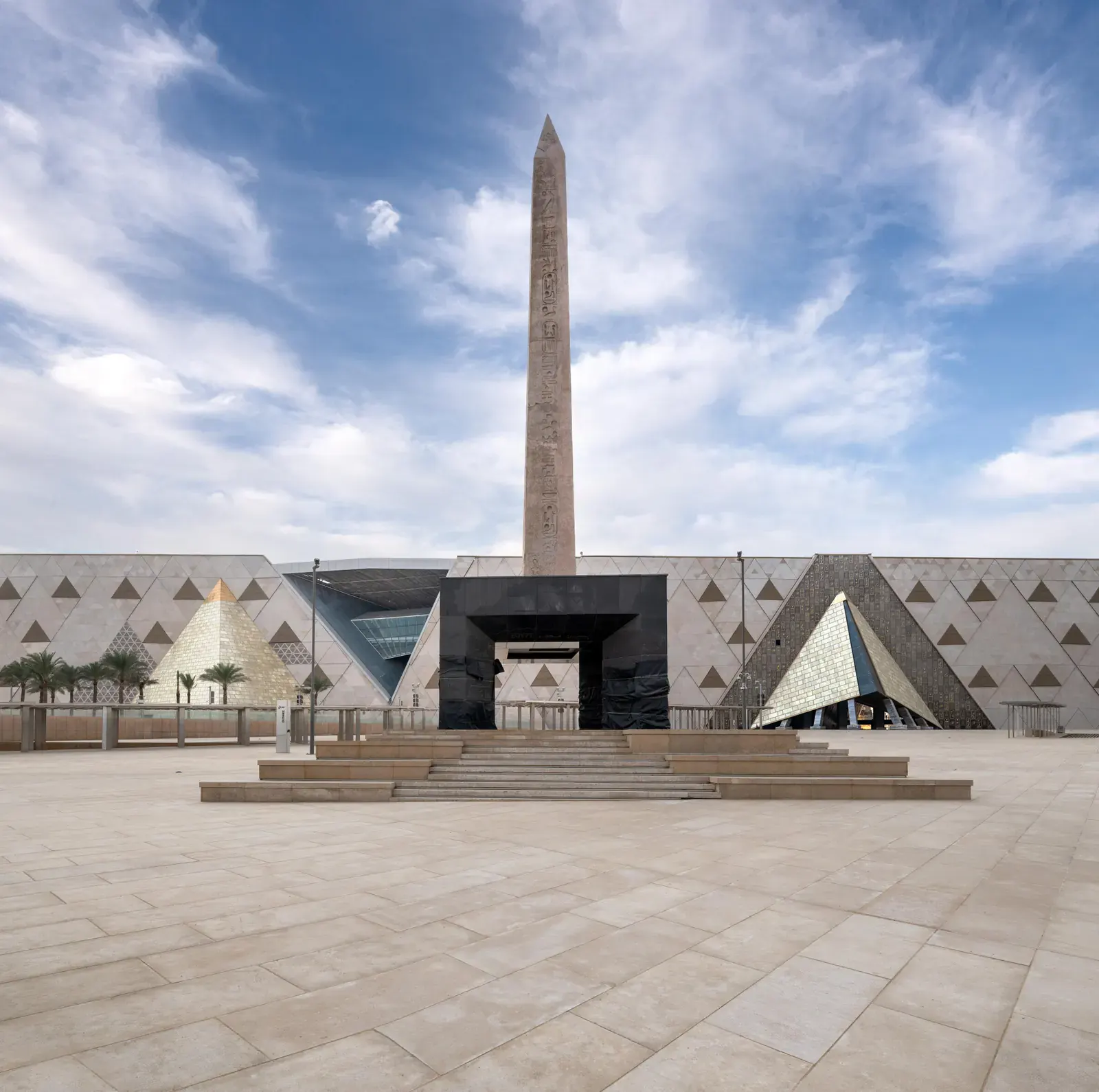 Hanging Obelisk outside the Grand Egyptian Museum