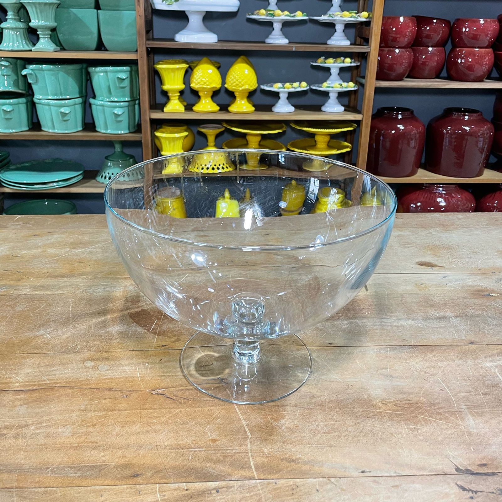 TAÇA VIDRO BOJUDA