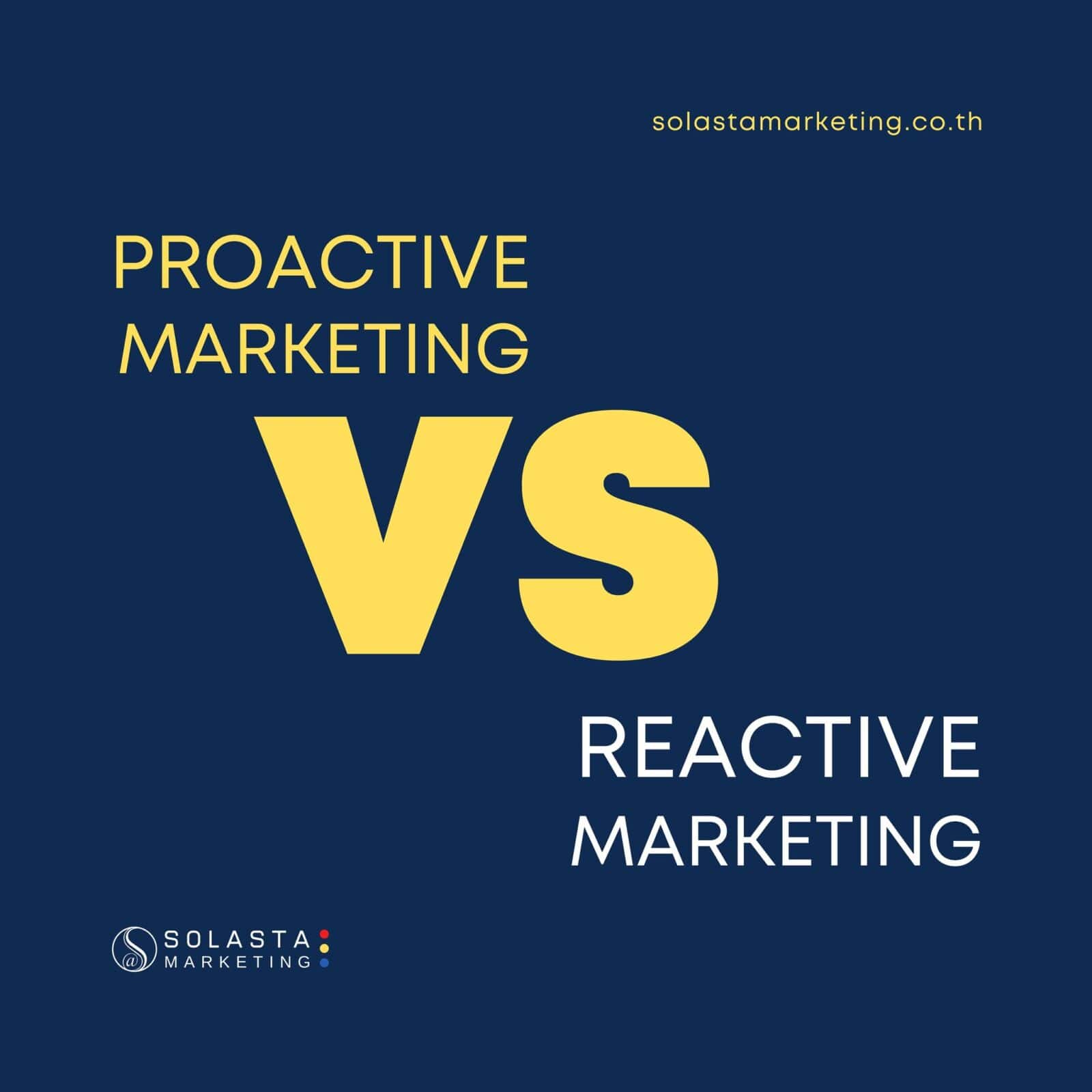 Proactive Marketing VS Reactive Marketing