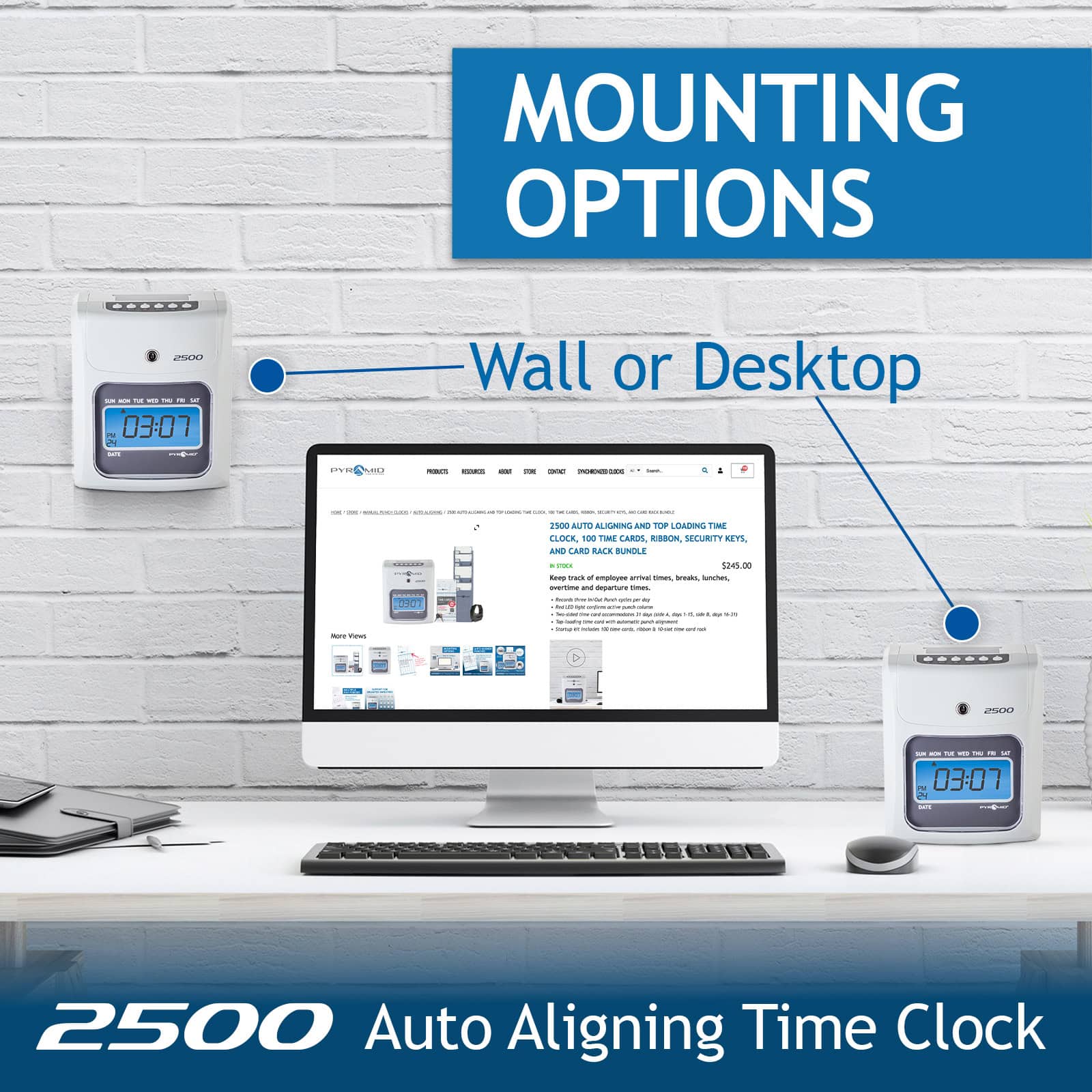 2500 Auto Aligning - Mounting Options