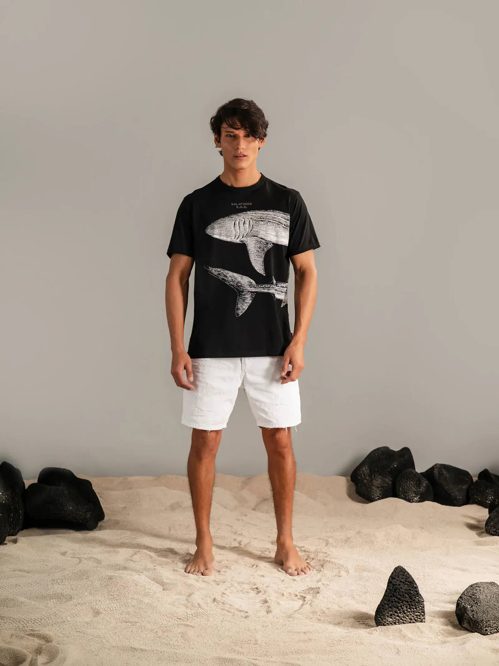 Camiseta Tiburón Ballena Negra
