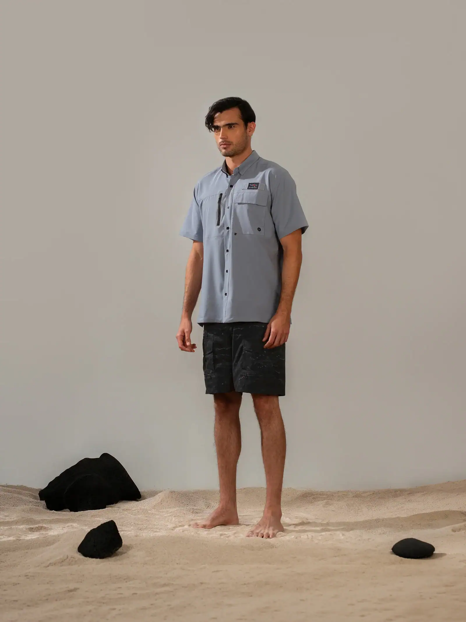 Camisa Técnica Manga Corta Celeste_1