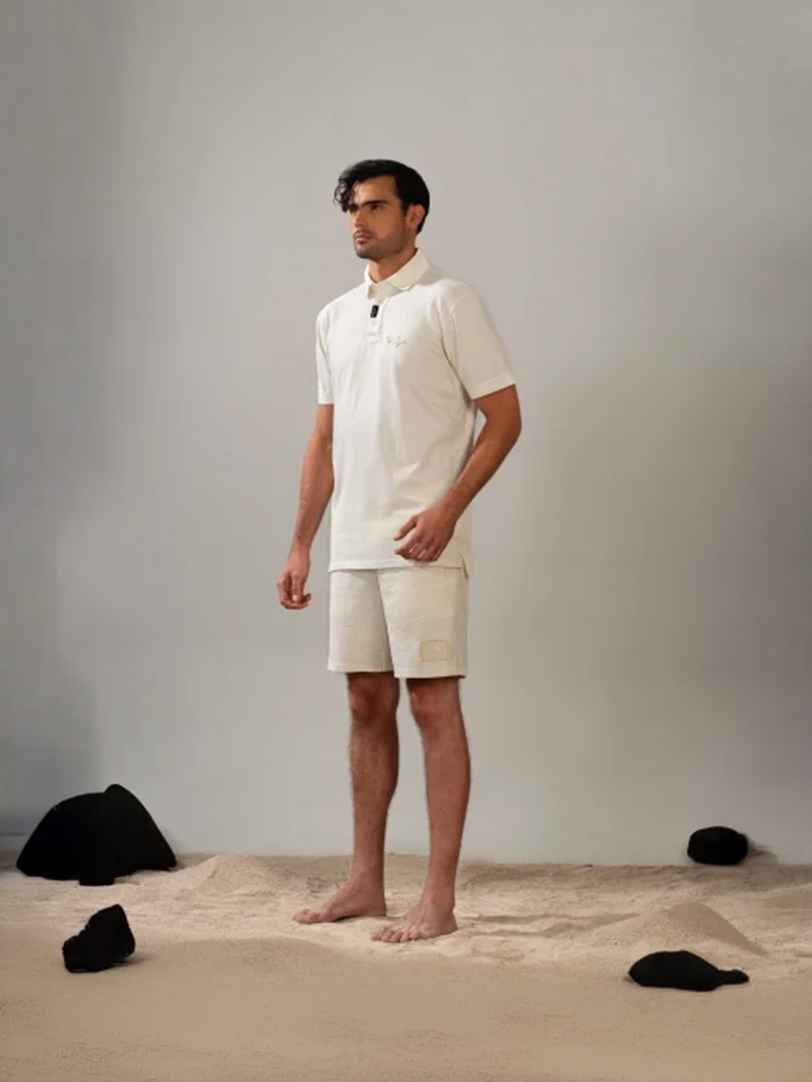 Polo Olas y Tiburónes Nácar
