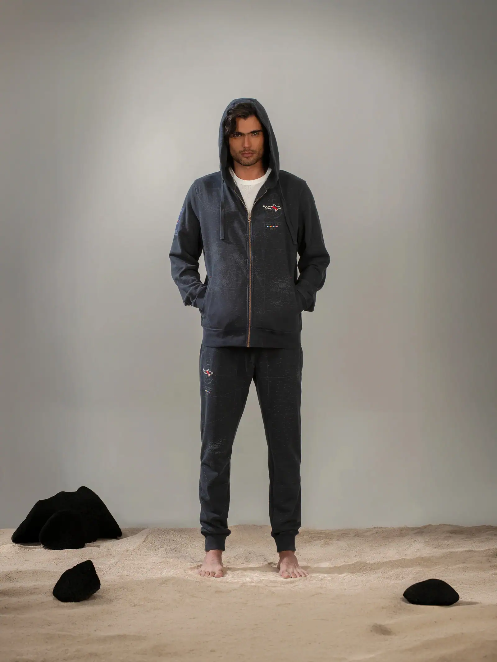Sudadera con Capucha Copa Nautica Azul