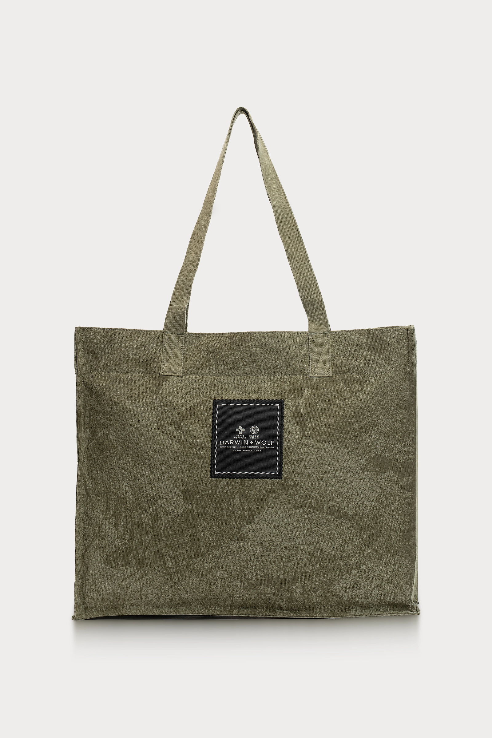 totebag pájaros brujos verde 1