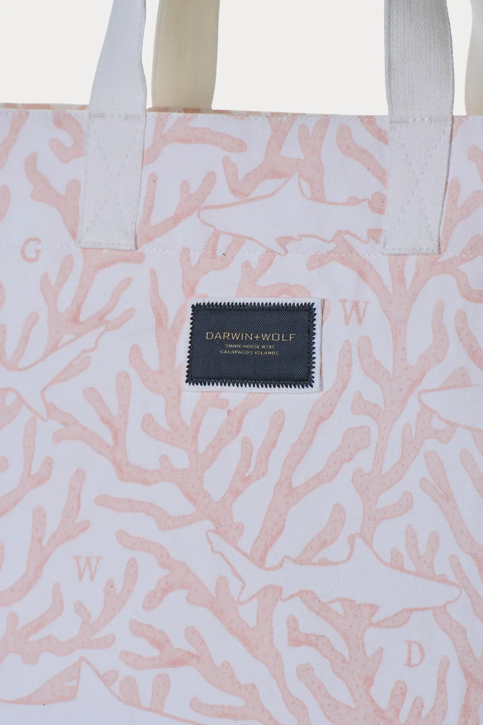 Totebag Corales y Tiburones Nacar Darwin And Wolf