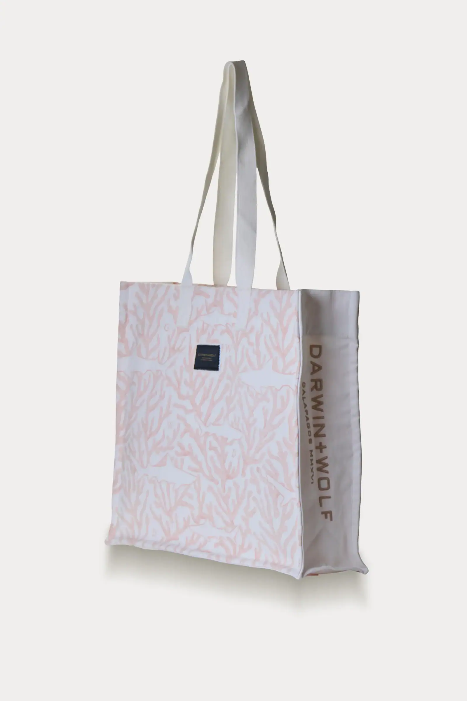 Totebag Corales y Tiburones Nacar Darwin And Wolf