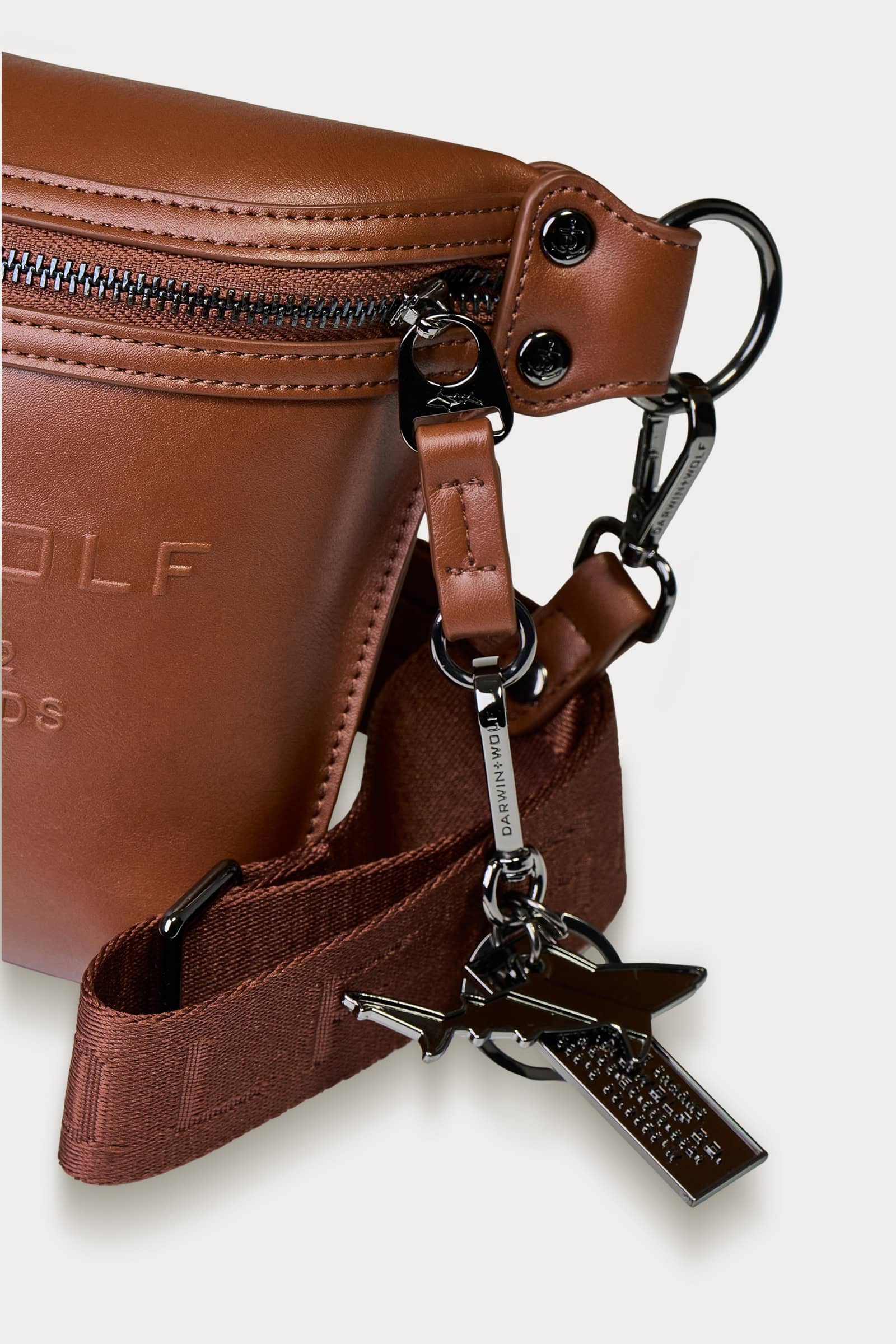 Cartera Crossbody bag canguro Darwin And Wolf cafe